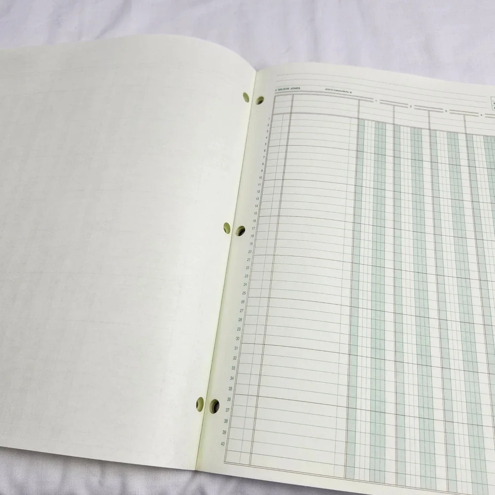 Wilson Jones ColumnWrite Columnar Pad G7513 11x16.375 Green 13 Columns Unused